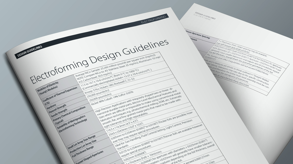 Electroforming Design Guideline